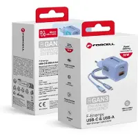 Forcell GaN3 1xUSB-C / 1xUSB-A 33W pikalaturi