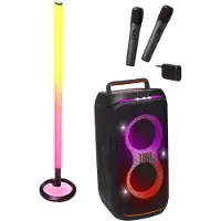 JBL PartyBox Club 120 + kaksi langatonta mikrofonia + Partylight Stick
