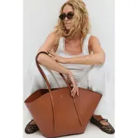 Gina Tricot Wide Shopper Bag - Brown - ONE SIZE