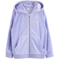Lindex Hoodie In Velour - Purple - 110/116