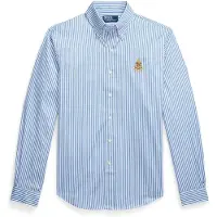Ralph Lauren for man. 710965413001 Classic Fit poplin shirt with blue stripes (S), Casual, Cotton, Long sleeve