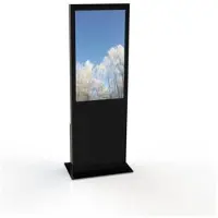 Hi Nd stand - totem - for flat panel - standard 5 mm HC plexi - black - Max - recommended for 55"