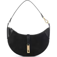 Ralph Lauren Polo Id Suede Mini Shoulder Bag - Black - ONE SIZE