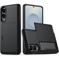 SKALO Samsung S25 Edge Armor Korttikotelo Suojakuori - Musta