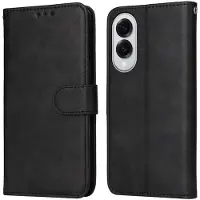 SKALO Samsung S25 Edge PU-nahka Lompakkokotelo - Musta