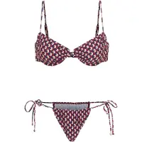 LASCANA Bikini ecru / laivastonsininen / viininpunainen