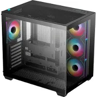 DeepCool CG530 4F -miditornikotelo ikkunalla ja RGB-valaistuksella, musta