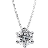 Kohinoor Theia valkokultainen timanttiriipus ketjulla 0.50 ct 213-460V-50L