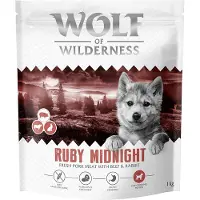 Wolf of Wilderness 2x12kg Junior Ruby Midnight nauta ja kani viljaton koiranruoka