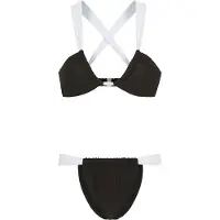 LASCANA Bikini musta / valkoinen