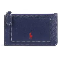 Ralph Lauren for woman. 427949872004 Navy blue Polo Play leather card holder (OSFA), Black, Casual