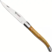 Laguiole En Aubrac Cheesewood Natural Colour, Matt Bolsters, pocket knife, 12 cm