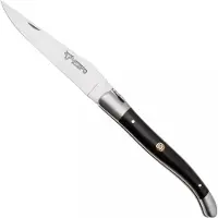 Laguiole En Aubrac Ebony Red Mosaic Pin, Red Inlay, Matt Bolster, pocket knife, 12 cm