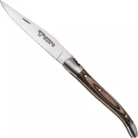 Laguiole En Aubrac Brown Pakkawood, Matt Bolsters, pocket knife, 10 cm