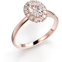 Festive Selena Halo timanttisormus 0.64ct 14-726-064-PK-LABGVS1