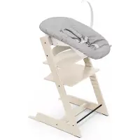 Stokke Tripp Trapp syöttötuoli ja Newborn Set -istuin Vanilla White