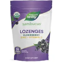 Nature'S Way , Sambucus Elderberry, Zinc Lozenges, Original Elderberry, 24 Lozenges