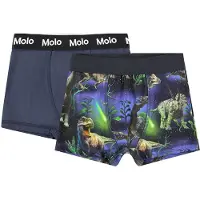 Molo GOTS Justin 2-pack Bokserit Shortsit Dino Galaxy 110/116 cm 110/116 cm Pojat, Tytöt