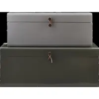 House Doctor Storage boxes set of 2 green gray