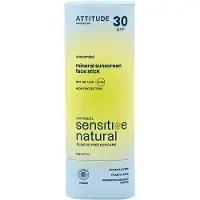 ATTITUDE Sensitive Natural Face Stick mineraaliaurinkosuojavoide patukassa herkälle iholle 20 g