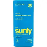 ATTITUDE Sunly Kids Sunscreen Stick mineraaliaurinkosuojavoide patukassa lapsille SPF 30 60 g