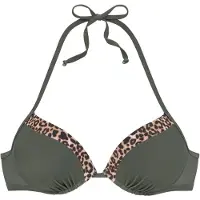 LASCANA Bikinitoppi beige / ruskea / oliivi
