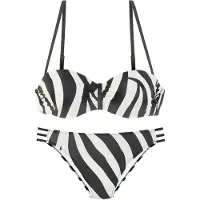 French Connection Bikini musta / valkoinen