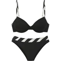 French Connection Bikini musta / valkoinen