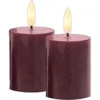Sirius Home Sirius Sille Ladattava Block Light Mini Bordeaux - Ø 5 cm - K 6,5 cm - 2 kpl