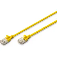 Digitus patch cable - 30 cm - yellow - Keltainen - 0.3m
