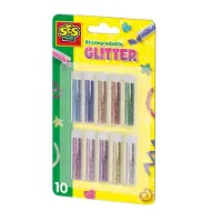SES Creative Biodegradable Glitter 10 Colours - Multi/patterned - ONE SIZE
