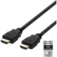 Deltaco 2.1 HDMI -näyttökaapeli, 3m, musta