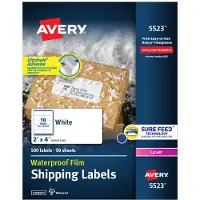 Avery S nkest v t postitustarrat TrueBlock-laserilla, valkoiset, 2 x 4,500 tarraa/pakkaus