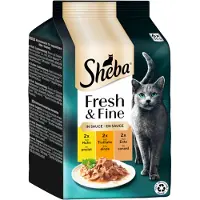 Sheba 72x50g Fresh & Fine kana, kalkkuna & ankka kastikkeessa Pedigree