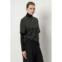 Dante6 -Luxor Pearl Embellished Tee - Grey - XS
