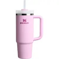 Stanley Quencher H2.O FlowState Tumbler ruostumaton tumbler-pullo ja pilli keskitason Cherry Blossom 1 kpl