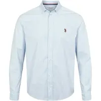 U.S. POLO ASSN. Paita 'UMCalvert' vaaleansininen / valkoinen