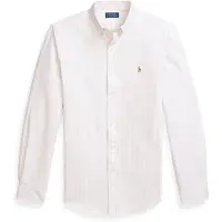 Ralph Lauren Slim Fit Striped Oxford Shirt - Cream - XS