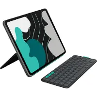 Logitech Flip Folio - Näppäimistö - täysikokoinen - langaton - Bluetooth LE - QWERTY - pohjoismainen (tanskalainen/suomalainen/norjalainen/ruotsala...