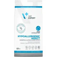 Vet Expert Veterinary Diet Hypoallergenic Insect kuivaruoka koirille, joilla on allergioita ja ruoka-aineyliherkkyyksiä, 12 kg