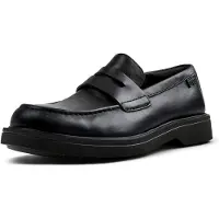 Camper for man. K101001-001 Loafers leather loafers Norman black (42), Flat, Suede, None, Casual