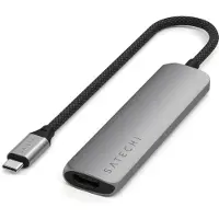 Satechi 4-in-1 USB-C Slim Multiport Adapteri 4K – hopea