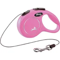 Flexi - Uusi Classic Cat Cord, 3m, XS, max 8kg, vaaleanpunainen - Kissat - Kaulapannat
