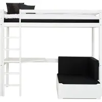 Hoppekids ECO Dream MEGA sänky 90x200cm, Lounge moduuli, pöytä - valkoinen White