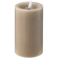 Edelweiss - LED Pöytäkynttilä 7,5x12,5 cm Taupe