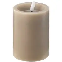 Edelweiss - LED Pöytäkynttilä 7,5x10 cm Taupe