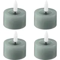 Edelweiss - LED Tuikku 4,5x2,5 cm 4 kpl Sage