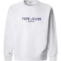 Pepe Jeans for man. PM582922 Sweatshirt Tadeo white (M), Casual, Cotton