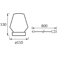 Hobby Hall SMD LED-pöytävalaisin ABI LED CRYSTAL WW CW