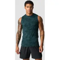 ICANIWILL Sculpt Seamless Graphic Tank Top M Dark Dusty Teal